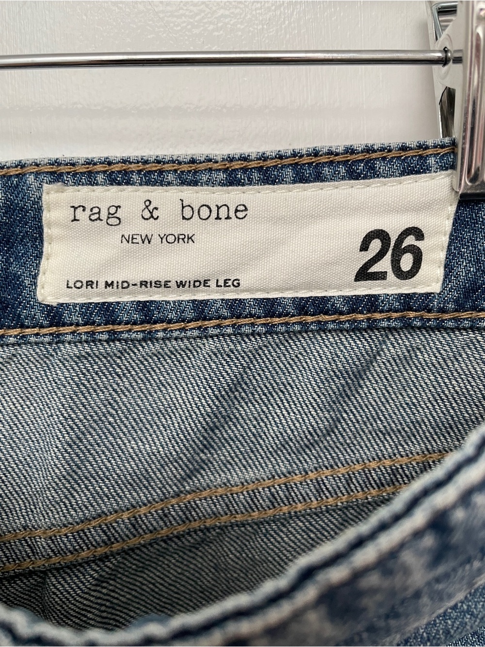 rag & bone women size 26 lori mid rise wide leg Jeans - Picture 5 of 10